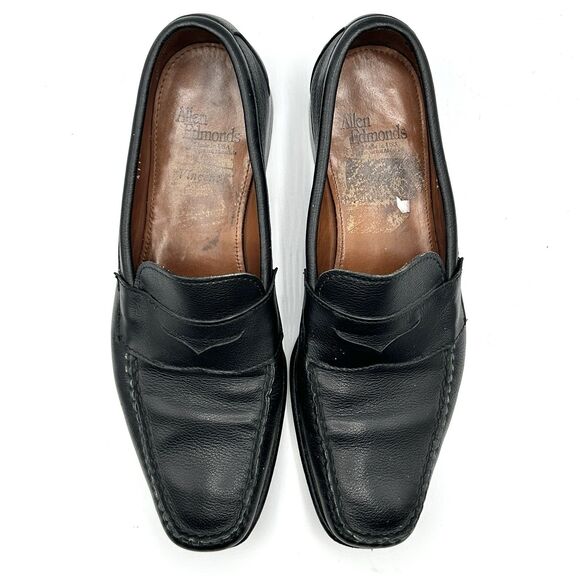 Allen Edmonds Vincent Black Leather Penny Loafers Mens 8.5 D Shoes main image 5